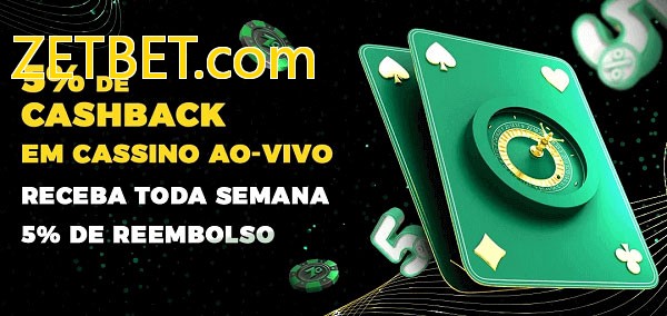 Promoções do cassino ao Vivo ZETBET.com